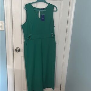 Apt. 9 Green Sleeveless Sheath Jumpsuit